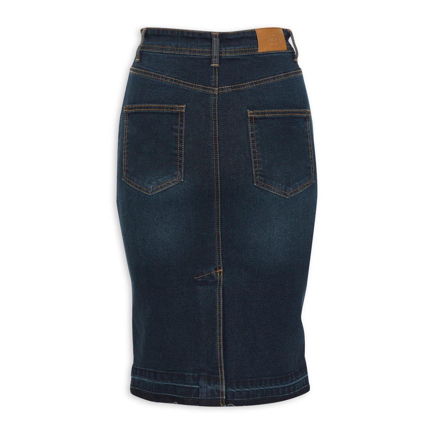 IDENTITY
Navy Dark Wash Denim Skirt