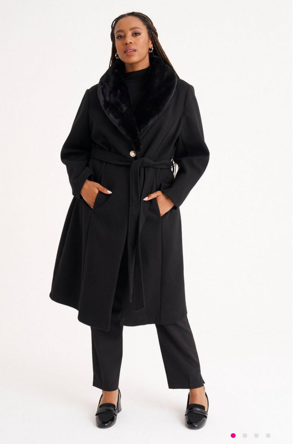 MELTON COAT BLACK MILADYS