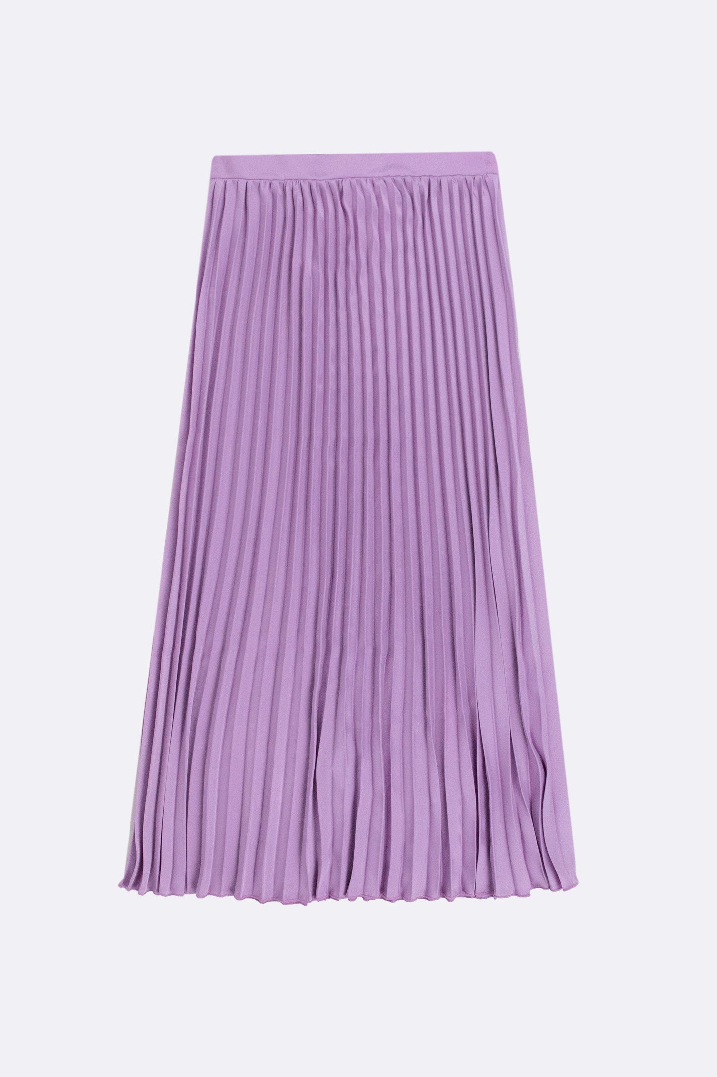 Pleated Satin Skirt